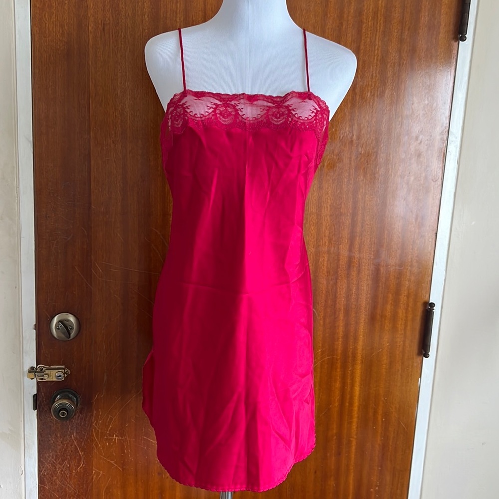 Ralph Montanero for Blanche Neiman Marcus Chemist Nightie Gown Red Small